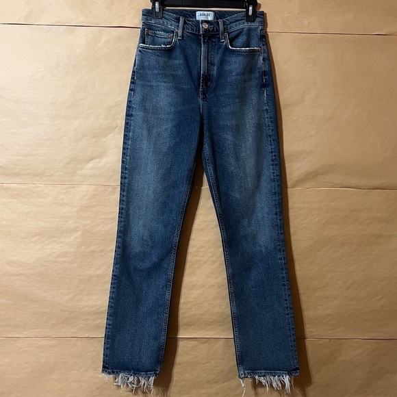 Agolde | High Rise Stovepipe Jeans Straight Leg Denim Captivate Size 25 - Picture 1 of 13